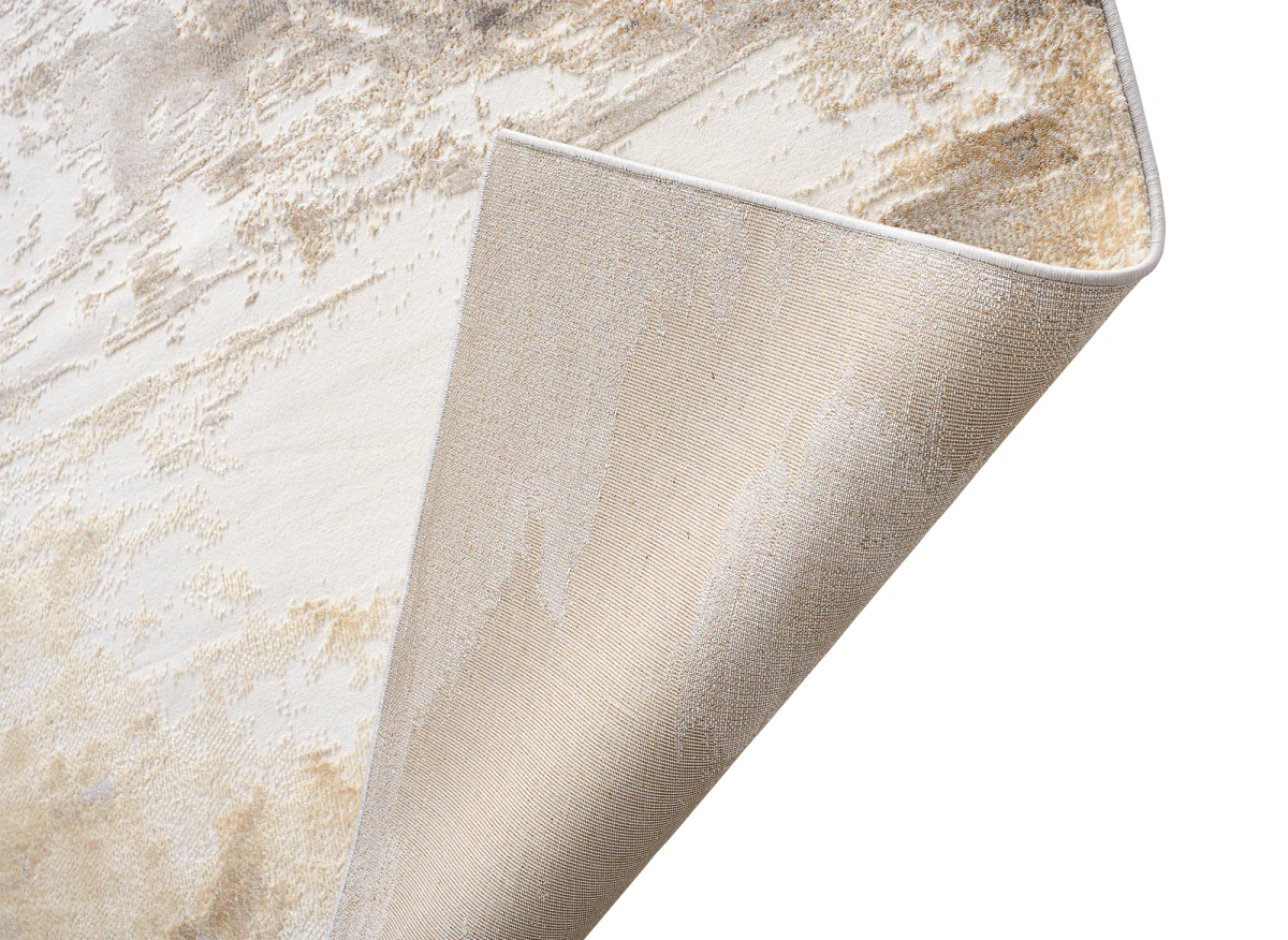 Tapis gris et beige à motifs 160 x 230 cm PISE - Image 3