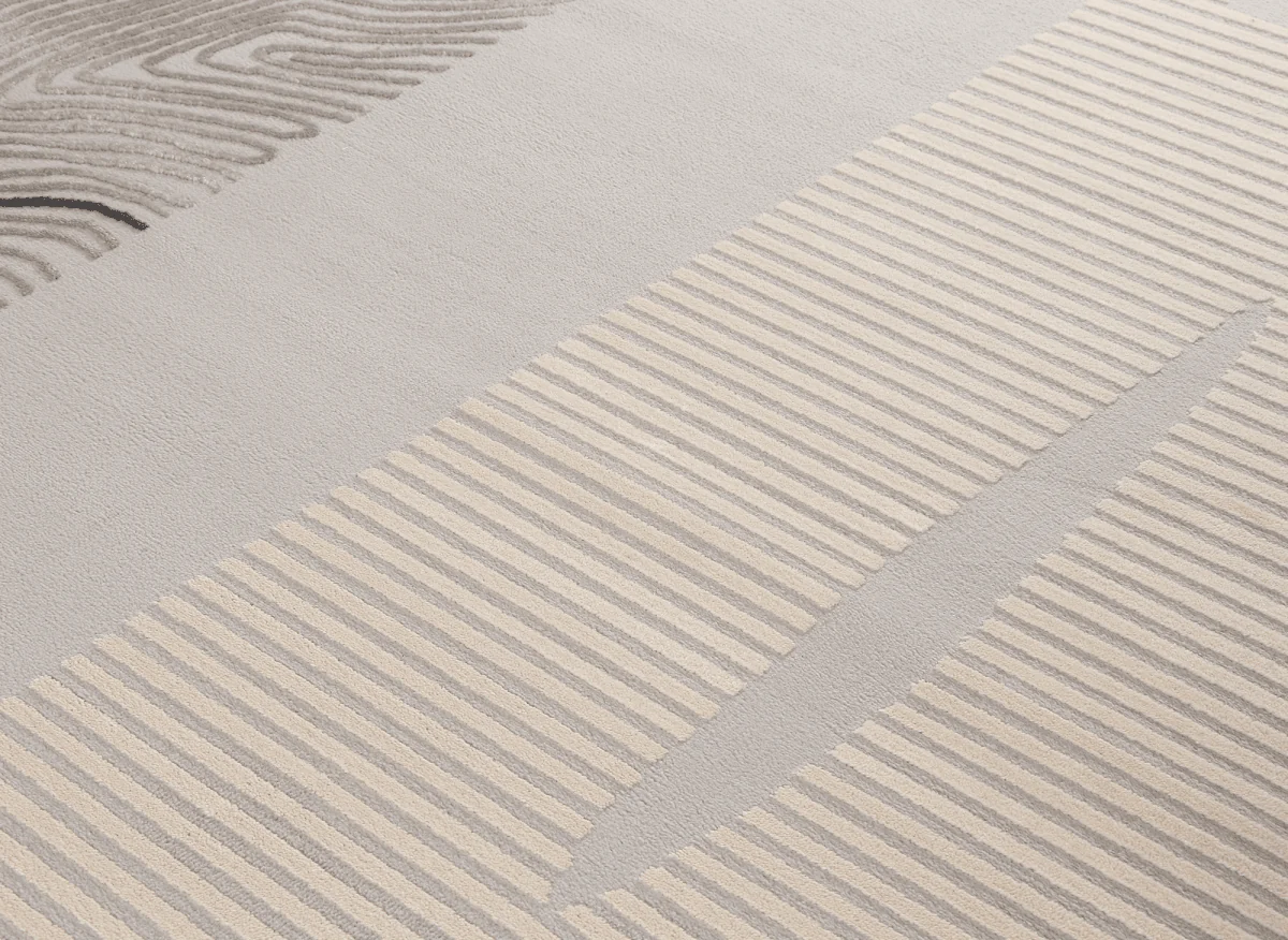 Tapis gris et beige à motifs 200 x 290 cm LYAH - Image 7