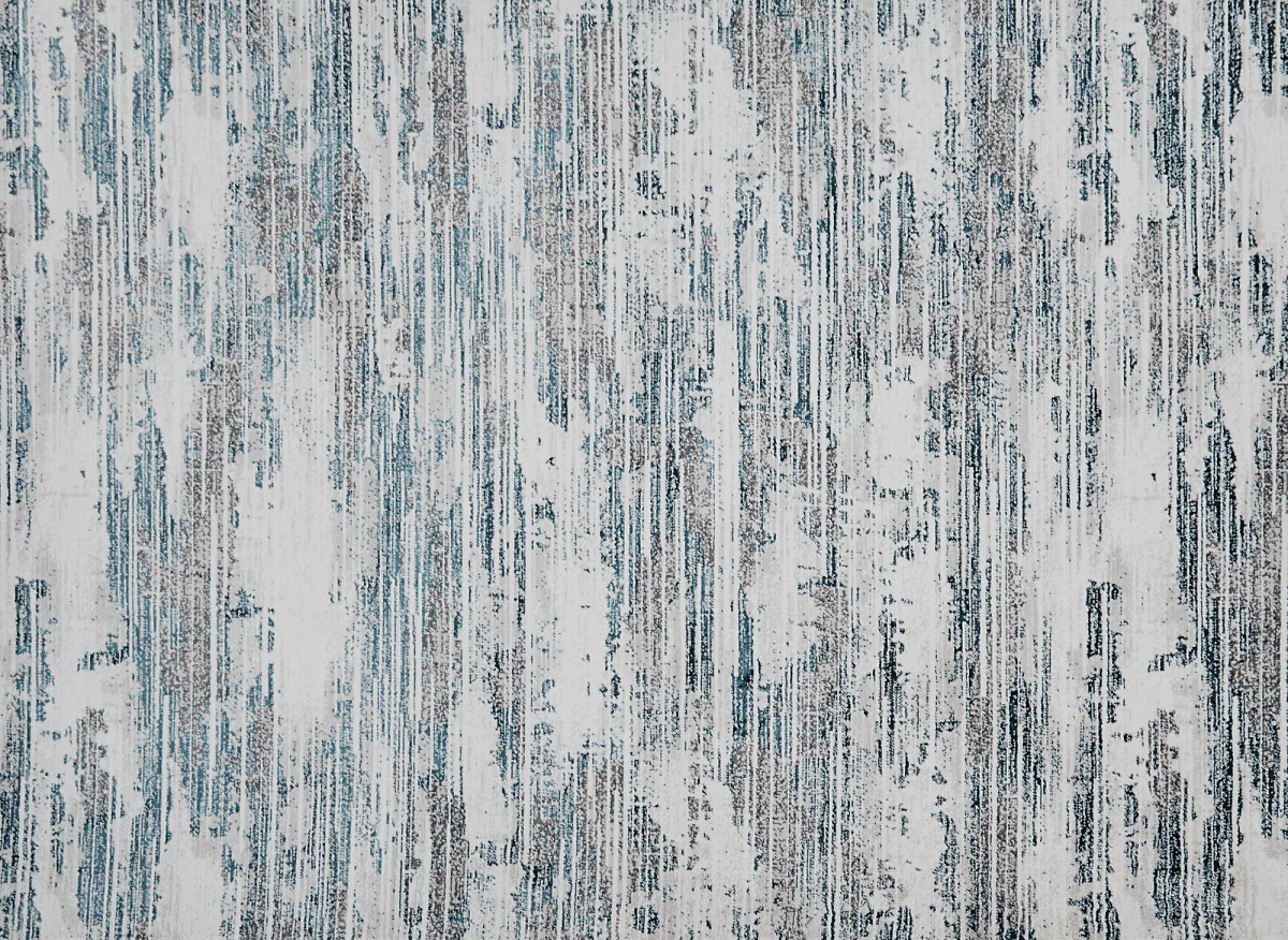 Tapis motif abstrait beige et bleu 160 x 230 cm AURORA