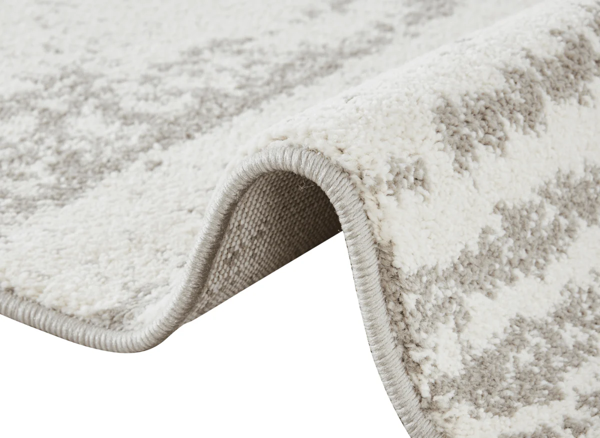 Tapis strié beige et gris 200 x 290 cm NOEA - Image 4