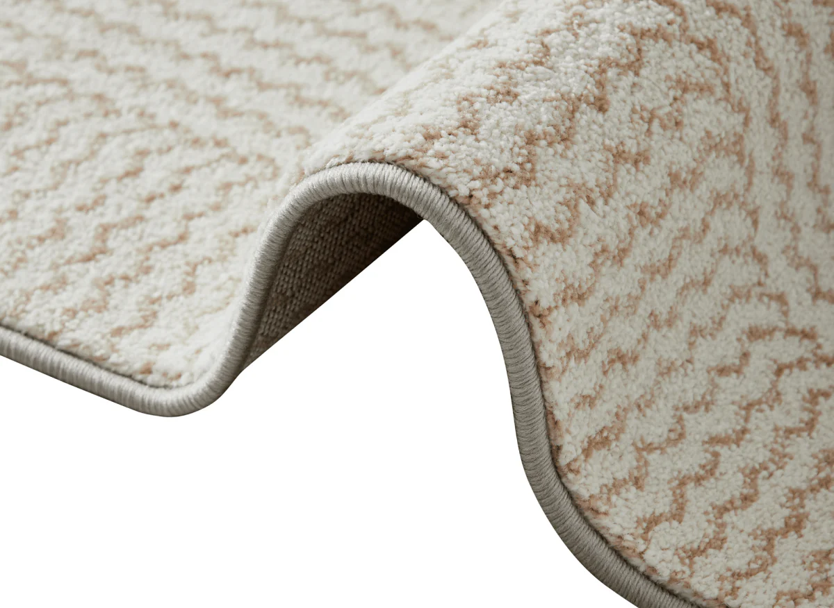 Tapis texturé beige foncé 160 x 230 cm KAIA - Image 3