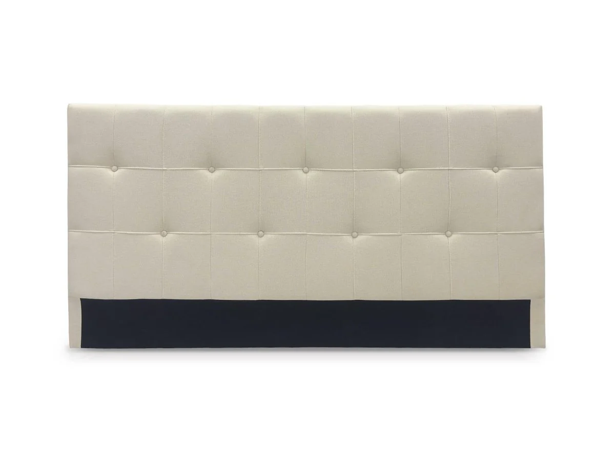 Tête de lit capitonnée en tissu beige 160 cm DOMICE - Image 2