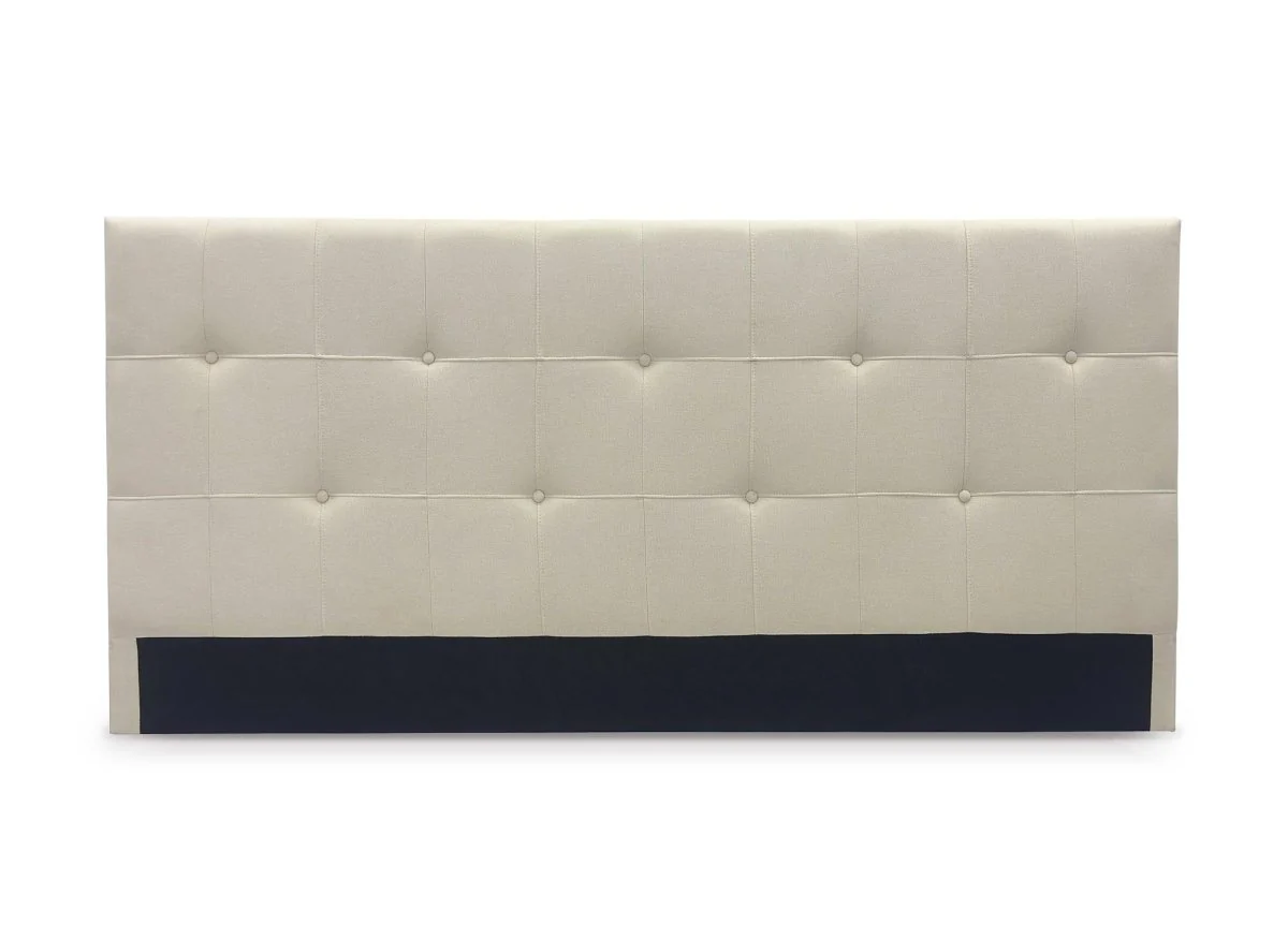 Tête de lit capitonnée en tissu beige 180 cm DOMICE - Image 2