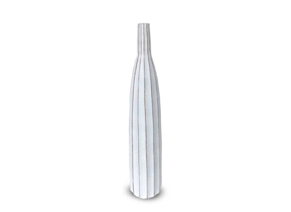 Vase soliflor en résine blanc H50 cm ORME - Image 2