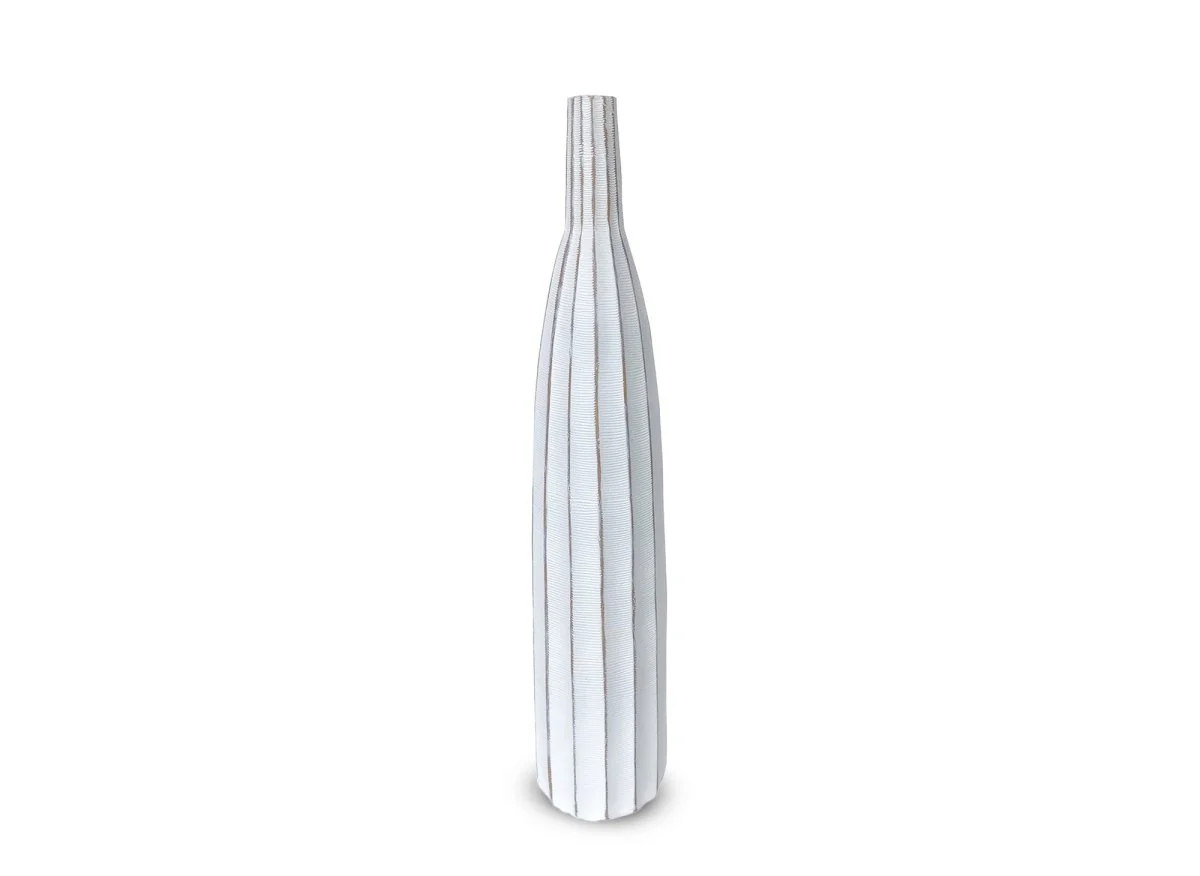 Vase soliflor en résine blanc H76 cm ORME - Image 2