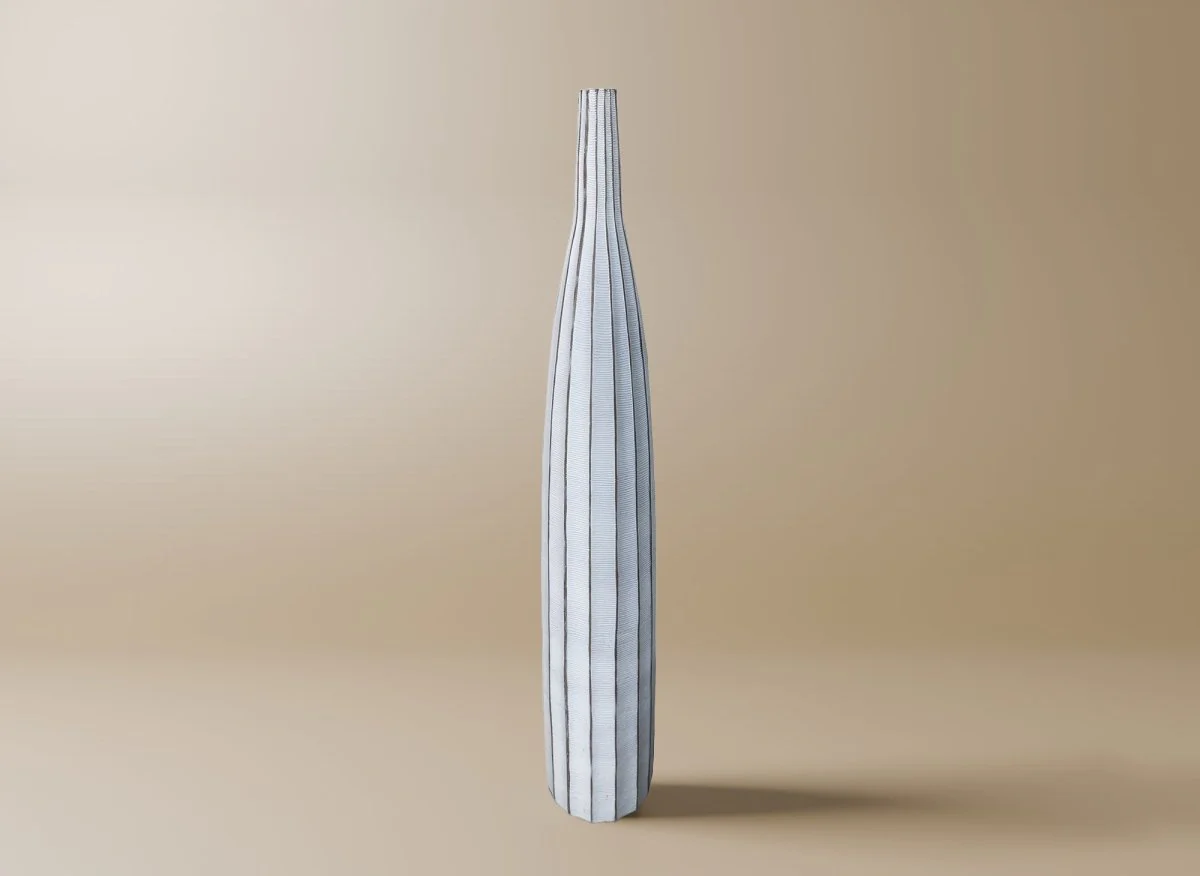 Vase soliflore en résine blanc H101 cm ORME